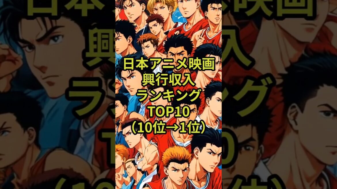 日本アニメ映画興行収入ランキングTOP10（10位→1位）"#日本映画 #興行収入 #映画ランキング #アニメ映画 #1分解説"