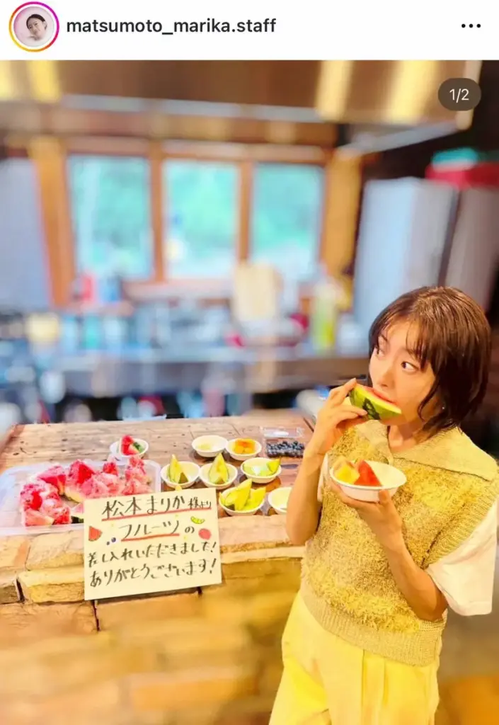 松本まりか　主演ドラマの撮影現場に“粋な差し入れ”　「自らカット」＆ほお張る姿が話題 - スポニチ Sponichi Annex 芸能
