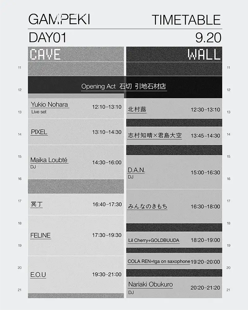 タイムテーブル1日目