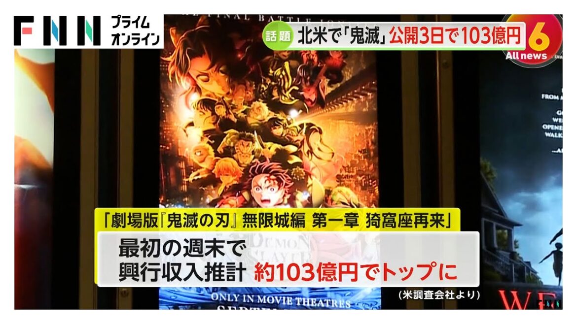 「劇場版『鬼滅の刃』無限城編」北米でも最高記録 週末3日間の興行収入103億円に達しトップに 「劇場版『鬼滅の刃』無限城編」北米でも最高記録 週末3日間の興行収入103億円に達しトップに