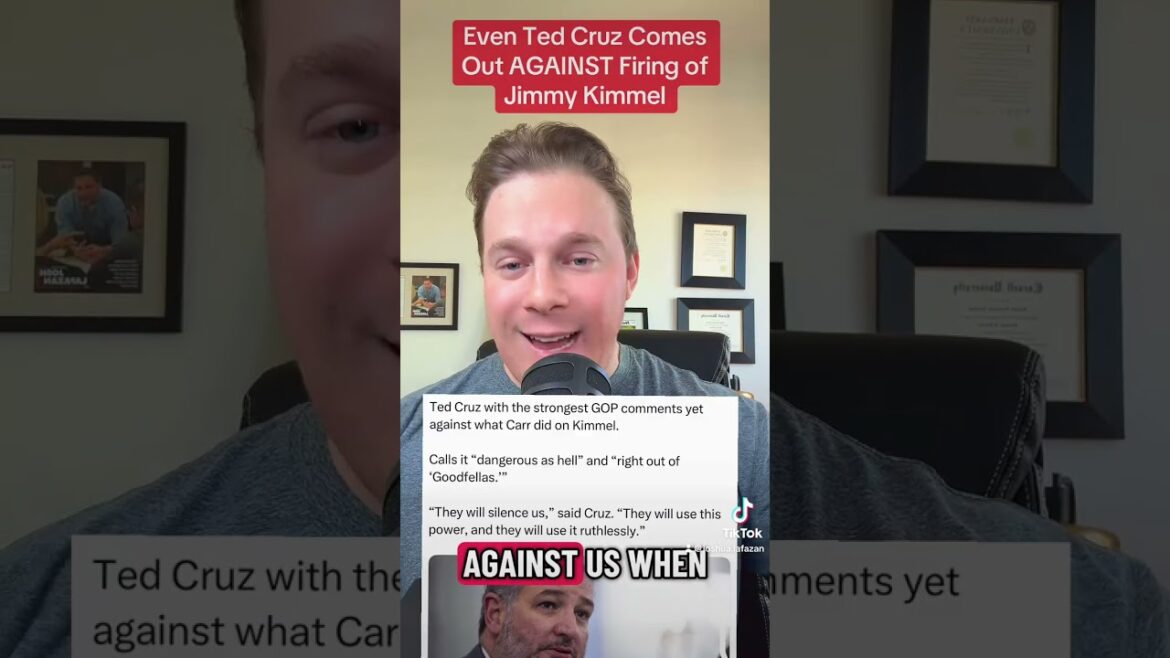 Even TED CRUZ Calls Out TRUMP'S FCC CHAIR Over Jimmy Kimmel Firing — Says It's "DANGEROUS AS HELL"
