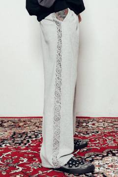 Subciety (サブサエティ) Washed sweat slacks - Gray