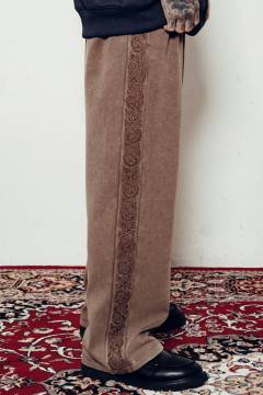 Subciety (サブサエティ) Washed sweat slacks - Brown