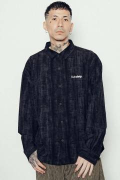 Subciety (サブサエティ) Blurred shirt - Black