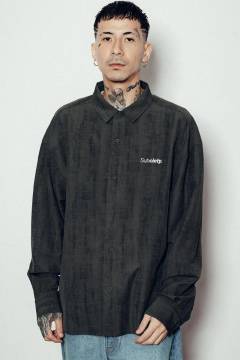 Subciety (サブサエティ) Blurred shirt - Olive