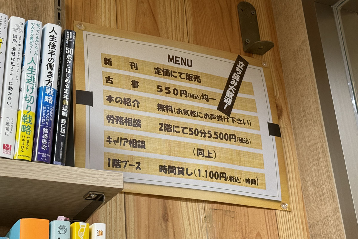 Work-Booksのメニュー