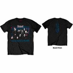 【予約商品】SLIPKNOT バンドTシャツ ユニセックス: WANYK Glitch Group (Black) (Back Print) - BLACK