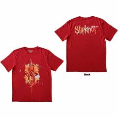 【予約商品】SLIPKNOT バンドTシャツ ユニセックス: The End, So Far Tribal-S (Red) (Back Print) - RED