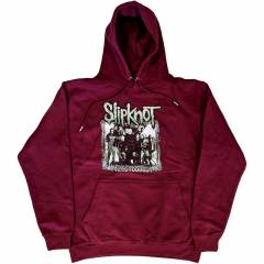 【予約商品】SLIPKNOT Unisex Pullover Hoodie: Barcode Photo (Maroon Red) (Back Print) - MAROON RED