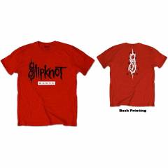 【予約商品】SLIPKNOT バンドTシャツ ユニセックス: WANYK (Red) (Back Print) - RED