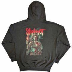【予約商品】SLIPKNOT Unisex Pullover Hoodie: Burn Me Away (Charcoal Grey) (Back Print) - CHARCOAL GREY