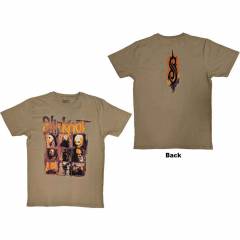 【予約商品】SLIPKNOT バンドTシャツ ユニセックス: The End, So Far Grid Photos (Tan Brown) (Back Print) - TAN BROWN