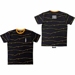 【予約商品】SLIPKNOT Unisex Ringer バンドTシャツ: The End, So Far Tribal-S & Barcode (Black) (Back Print) - BLACK