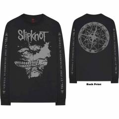 【予約商品】SLIPKNOT Unisex Long Sleeve バンドTシャツ: Subliminal Verses (Black) (Back & Sleeve Print) - BLACK