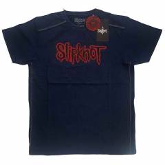 【予約商品】SLIPKNOT バンドTシャツ ユニセックス: Logo (Navy Blue) (Wash Collection) - NAVY BLUE
