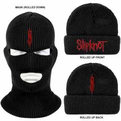 【予約商品】SLIPKNOT Unisex Mask Beanie Hat: Logo (Black) - BLACK