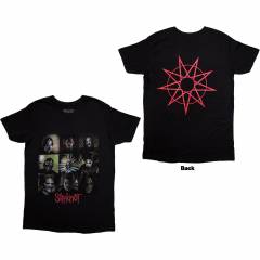 【予約商品】SLIPKNOT バンドTシャツ ユニセックス: Blocks (Black) (Back Print) - BLACK