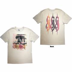【予約商品】SLIPKNOT バンドTシャツ ユニセックス: 25th Anniversary Inlay (Sand) (Back Print) - SAND