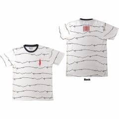 【予約商品】SLIPKNOT Unisex Ringer バンドTシャツ: The End, So Far Tribal-S & Barcode (White) (Back Print) - WHITE
