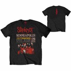 【予約商品】SLIPKNOT バンドTシャツ ユニセックス: Minneapolis '09 (Black) (Back Print) - BLACK