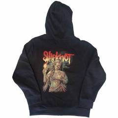 【予約商品】SLIPKNOT Unisex Zipped Hoodie: Burn Me Away (Dark Grey) (Back Print) - DARK GREY