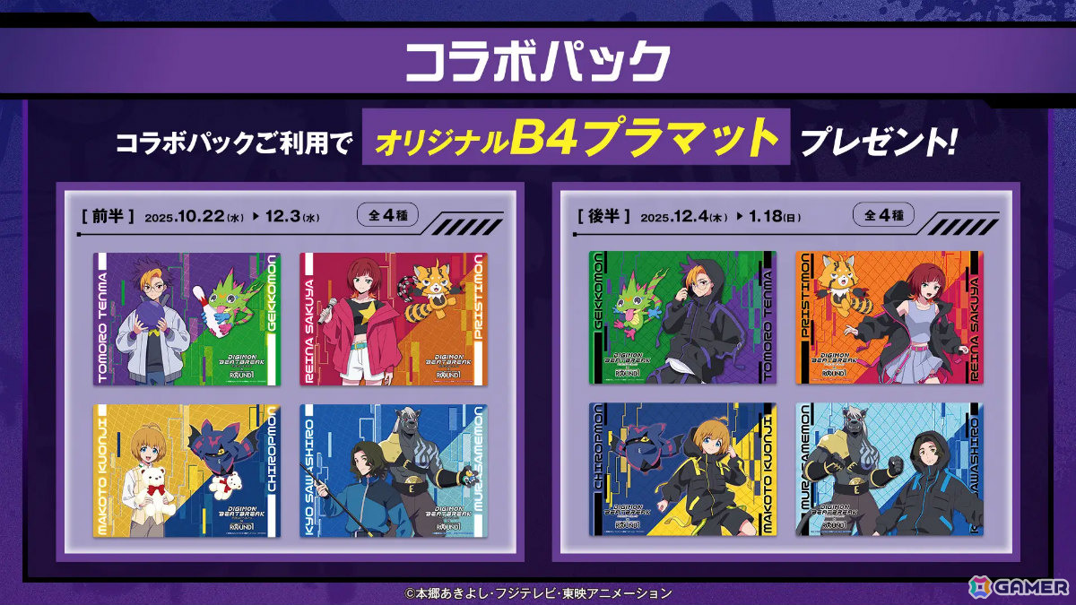 TVアニメ「DIGIMON BEATBREAK」×ラウンドワンの詳細が発表！ノベルティ付きコラボメニューやコラボパックが登場の画像