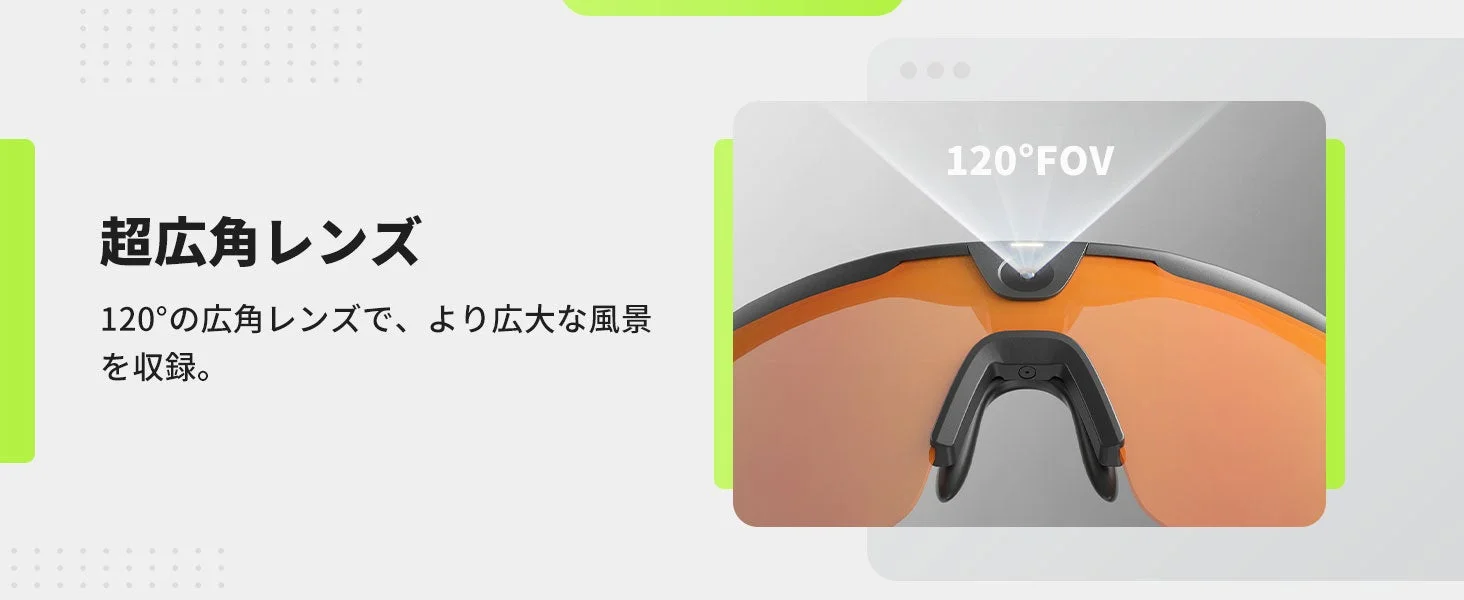 BleeqUp Rangerの超広角120°FOVレンズのイメージ。