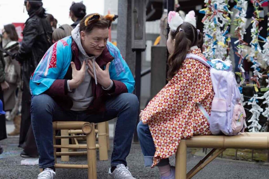 ブレンダン・フレイザー、ゴーマン シャノン 眞陽、映画『レンタル・ファミリー』より