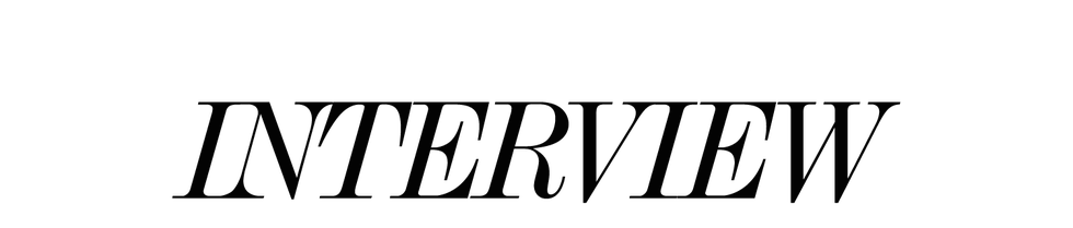 logo of a magazine titled interview