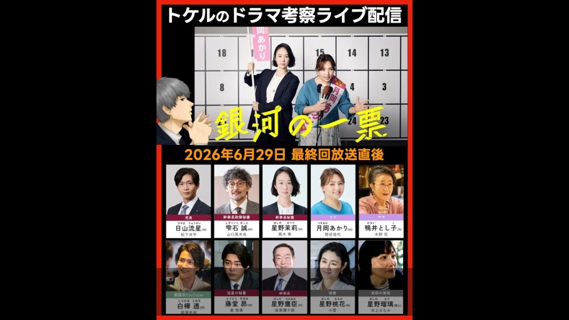 【銀河の一票】ドラマ考察 最終回放送直後ライブ配信!あらすじネタバレ感想予想 黒木華 野呂佳代 松下洸平 倉悠貴 【銀河の一票】ドラマ考察 最終回放送直後ライブ配信!あらすじネタバレ感想予想 黒木華 野呂佳代 松下洸平 倉悠貴