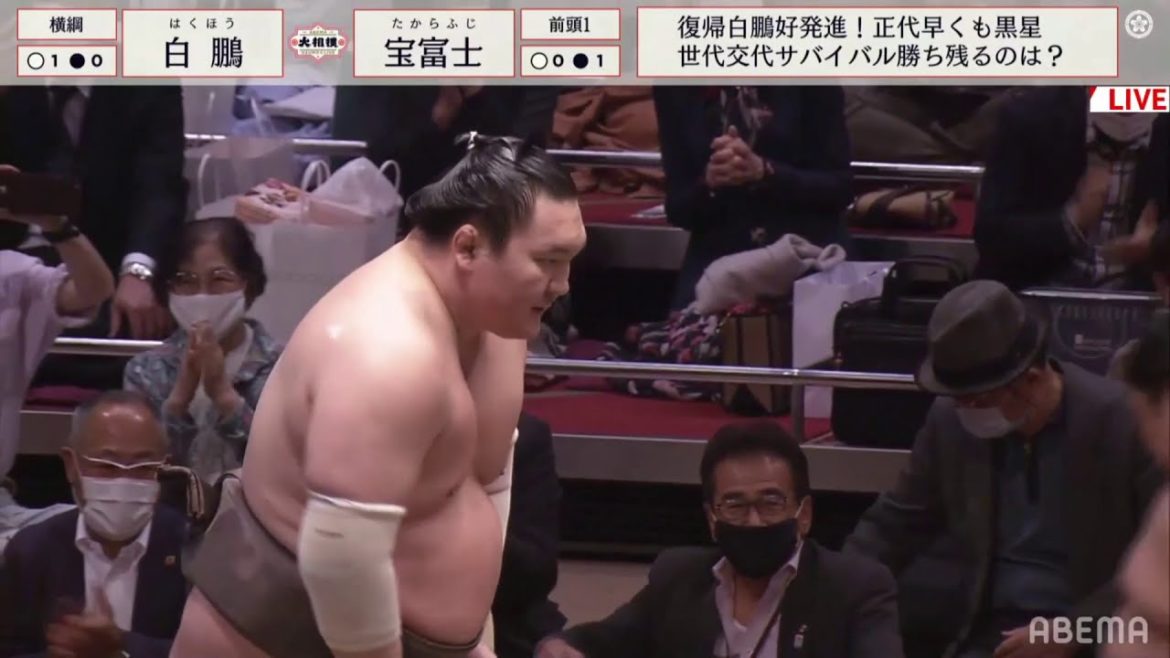令和3年 大相撲 3月場所 2日目 白鵬vs宝富士😎