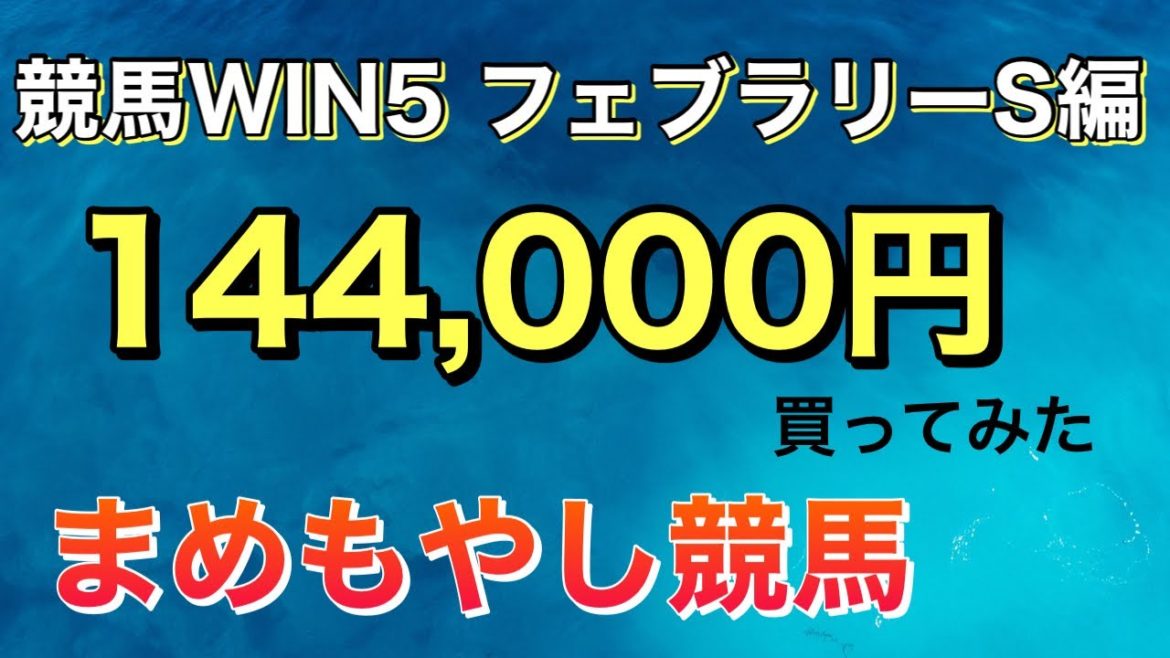競馬WIN５フェブラリーステークス¥144,000買ってみた