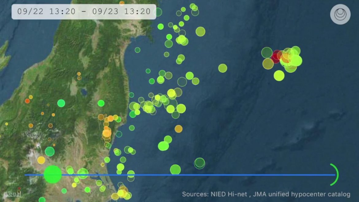 震源情報（福島県沖、2017年10月）