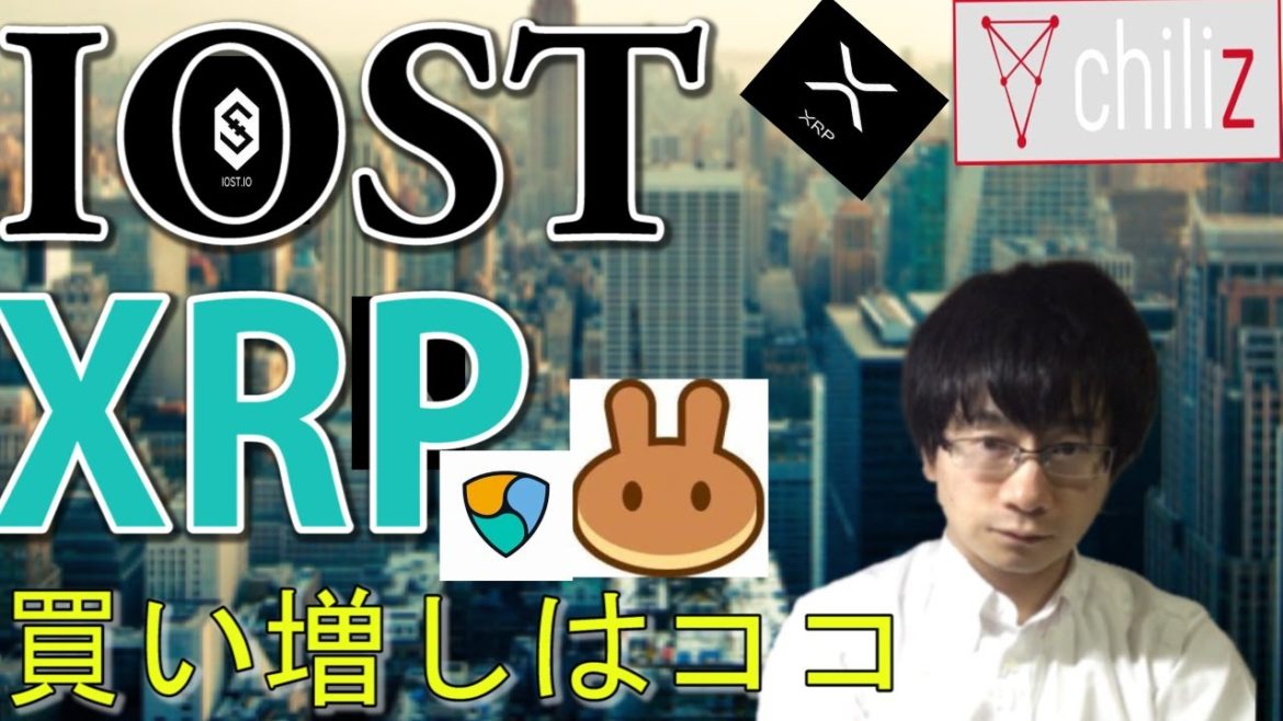 【仮想通貨リップル，IOST,CHZ,XEM,CAKE】XRP＆IOSTエネルギー充電中！？PancakeSwapの買い場はココ！