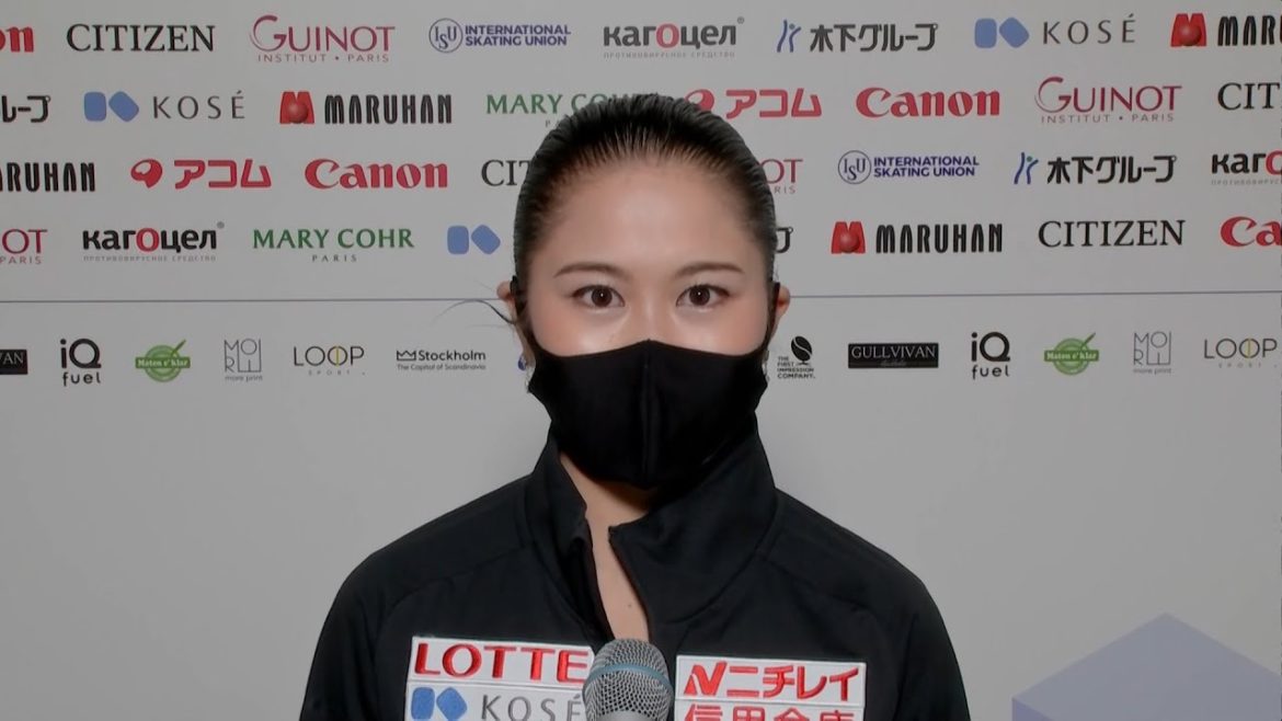 世界フィギュアスケート選手権2021＜女子ショートプログラム･宮原知子＞インタビュー【フジテレビ公式】