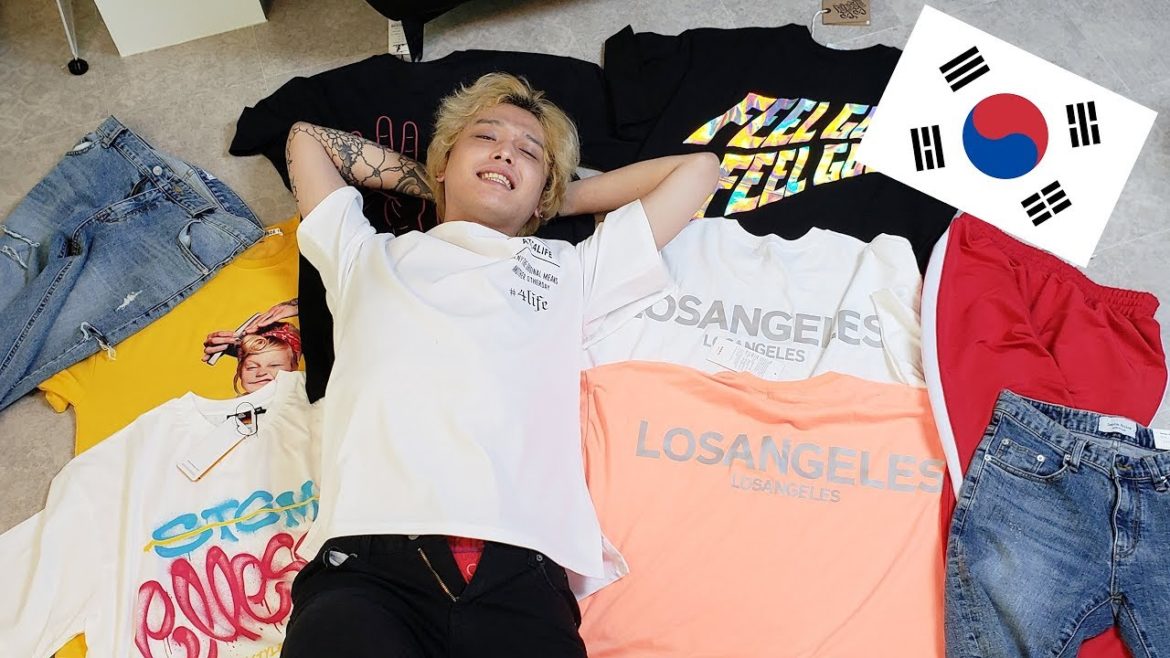 東大門で安っすいTシャツいっぱい買ったよ〜って【韓国ファッション】