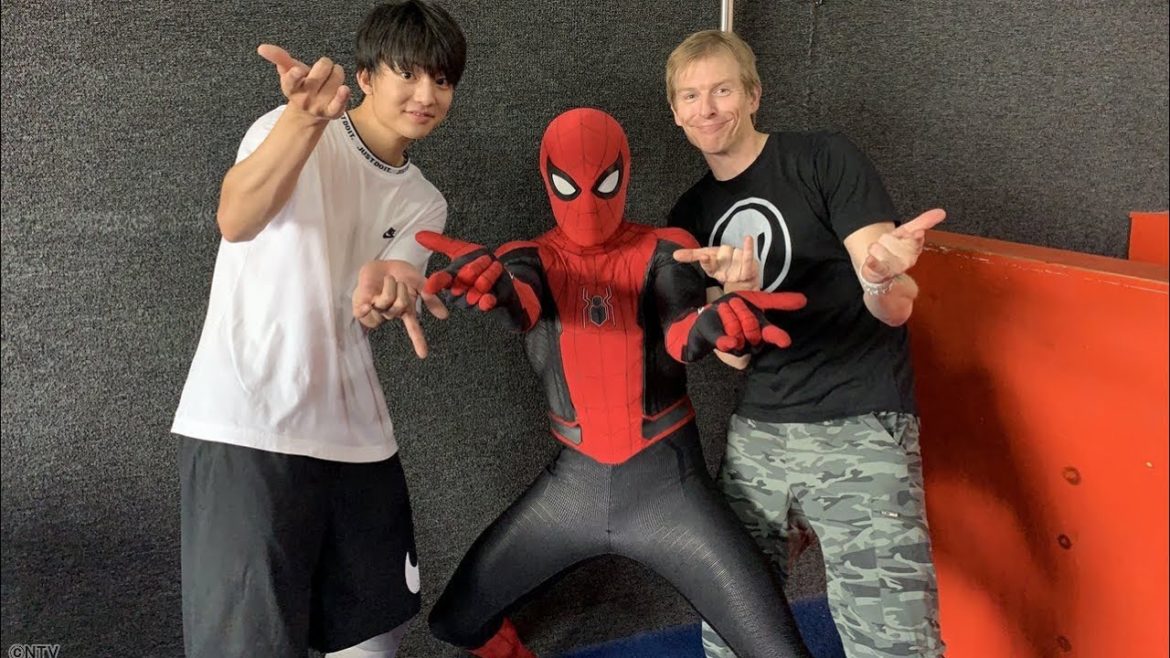 Kentaro Ito 伊藤健太郎 & Spider-Man Stuntman Chris Silcox on Japanese TV - ZIP! Spider-Man Far From Home