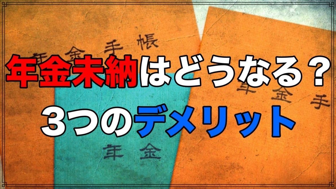 国民年金を 払わないとどうなるの？ ３つのデメリット