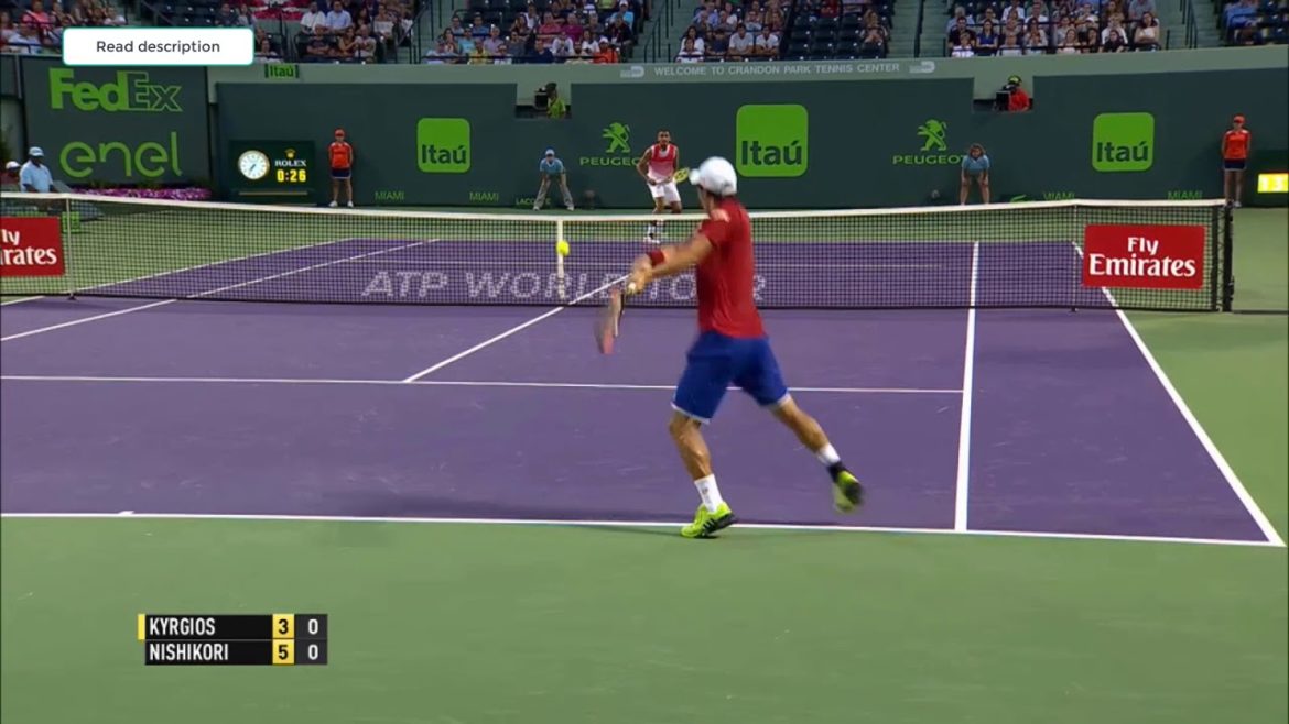 Nishikori (錦織) VS Kyrgios MIAMI Nishikori (錦織) VS Kyrgios MIAMI