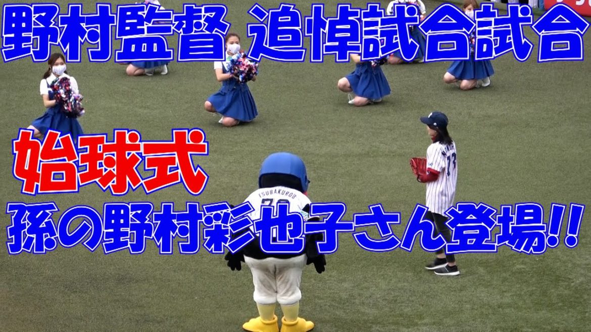 【野村克也】【追悼試合】始球式に孫の野村彩也子さん登場!!