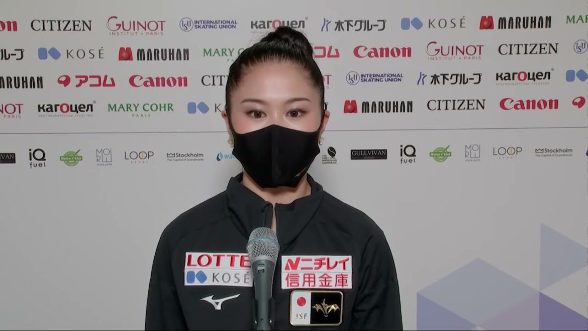 世界フィギュアスケート選手権2021＜女子フリースケーティング･宮原知子＞インタビュー【フジテレビ公式】