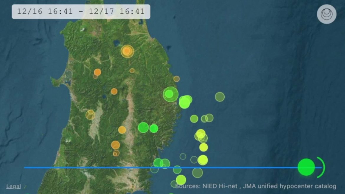 震源情報（岩手県沖、2017年12月16日）