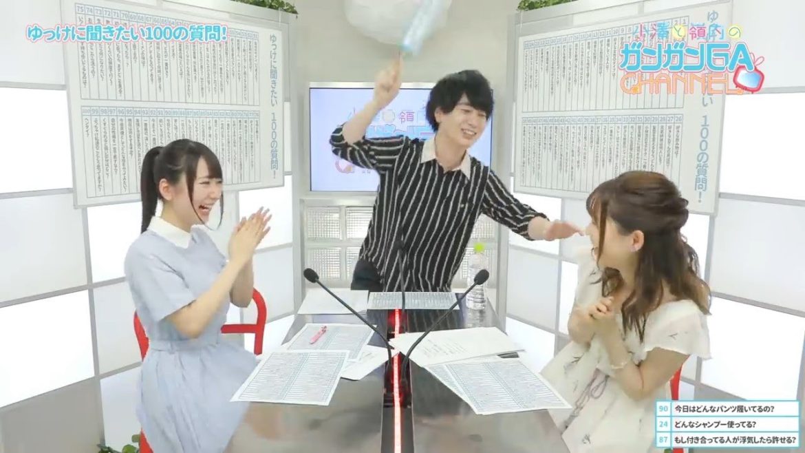 「ゆっけに聞きたい100の質問!!」小林裕介さん、小澤亜李さん、嶺内ともみさん。