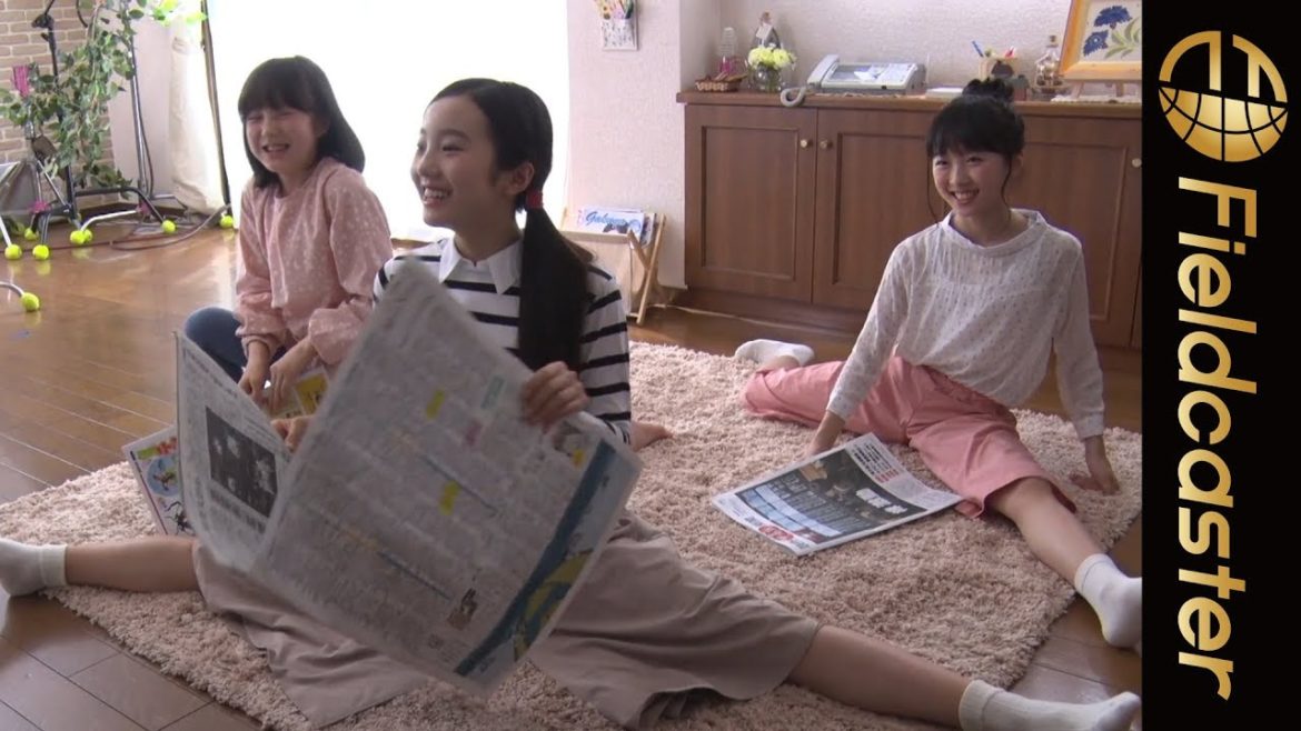 本田3姉妹がすごい体勢で新聞を読む！「読売新聞」新CM メイキング