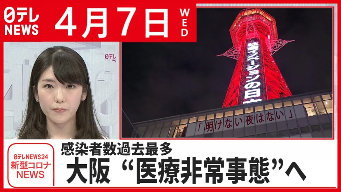 【新型コロナ】大阪府　午後に“医療非常事態宣言”決定へ　４月７日ニュースまとめ　日テレNEWS