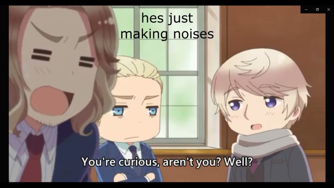 the first episode of Hetalia World Stars but only when France is involved and i edited it a little