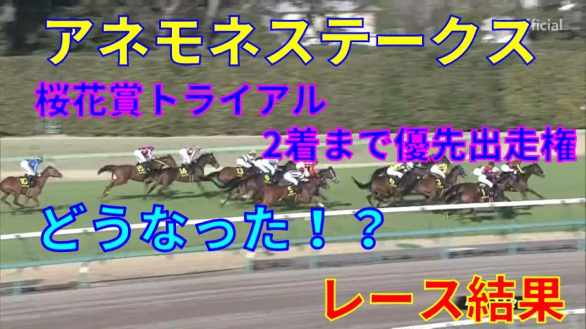 【競馬】アネモネS2021レース結果　桜花賞トライアル　2着まで優先出走権