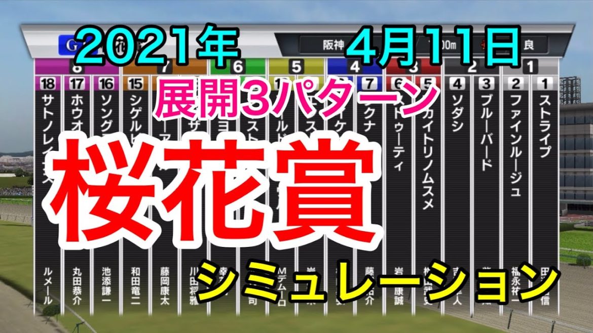 【競馬】桜花賞2021 シミュレーション《展開3パターン》