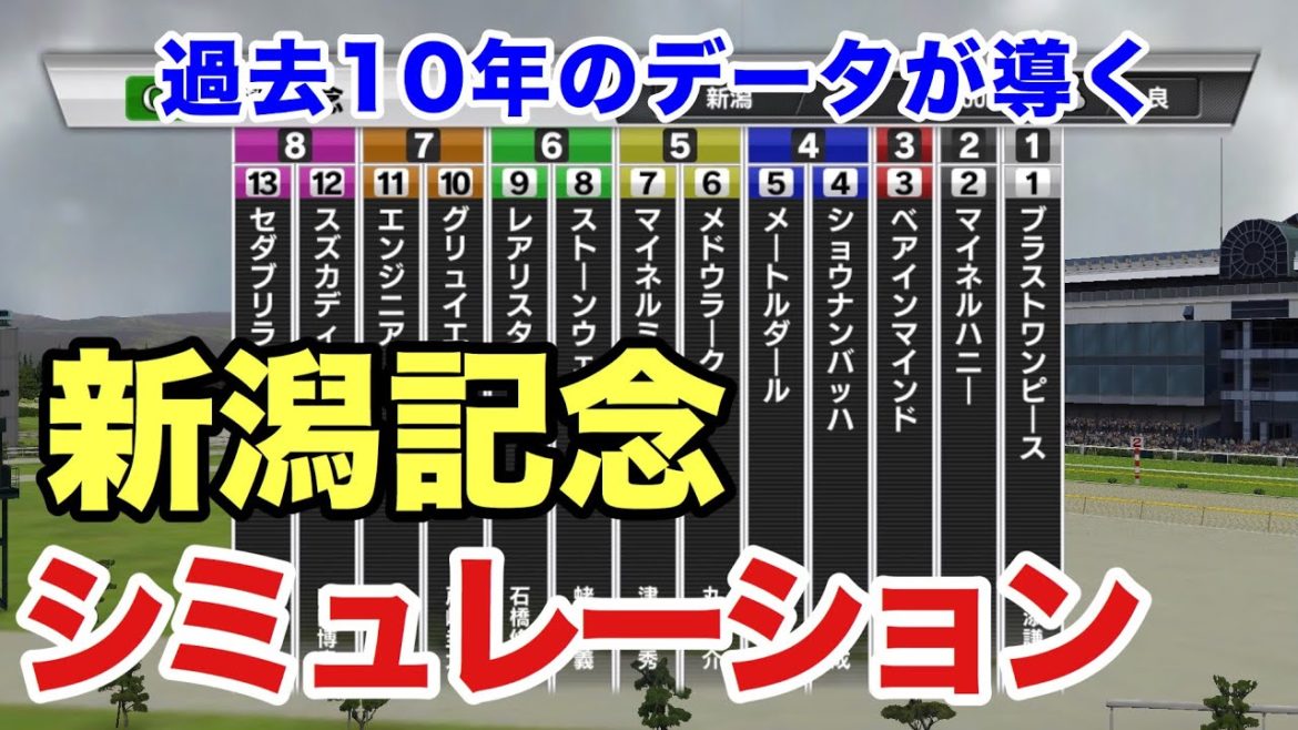 2018年  新潟記念  シミュレーション 【過去10年データ競馬予想】
