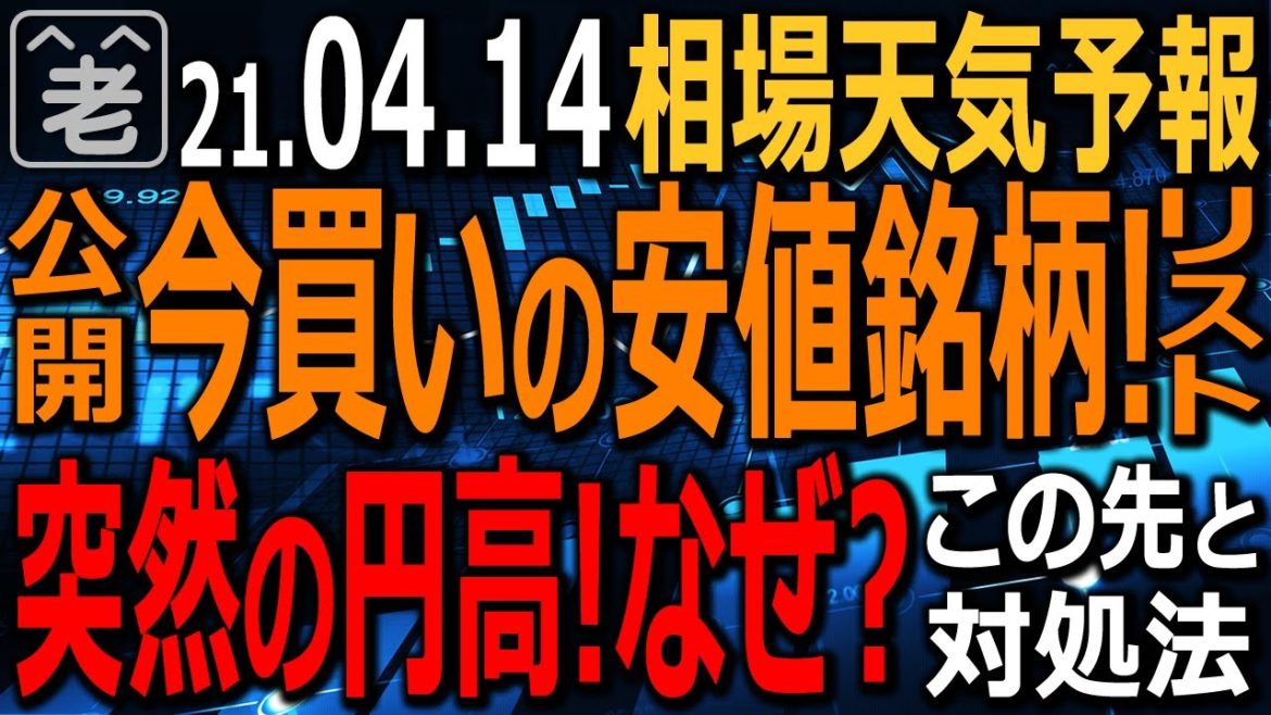 【相場天気予報】日本株、今買いの安値銘柄リスト公開！アメリカのCPIは高かったが反応限定的。30年債入札が堅調で10年債利回り低下。ナスダック上昇、ドル円は下落。この流れは続く？ラジオヤジの相場解説。